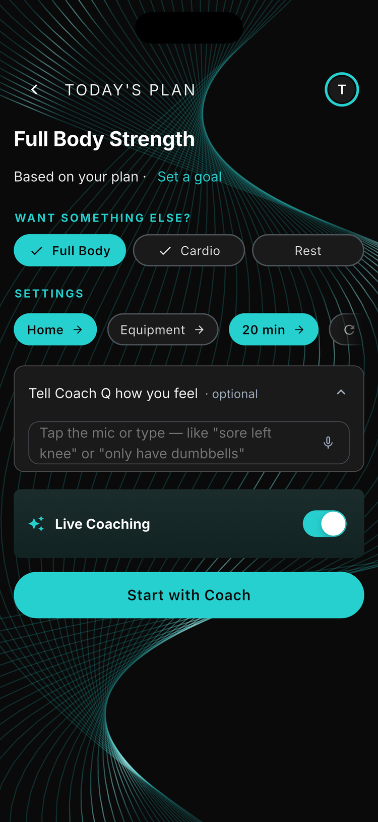 QBod workout built on what your body is ready for today