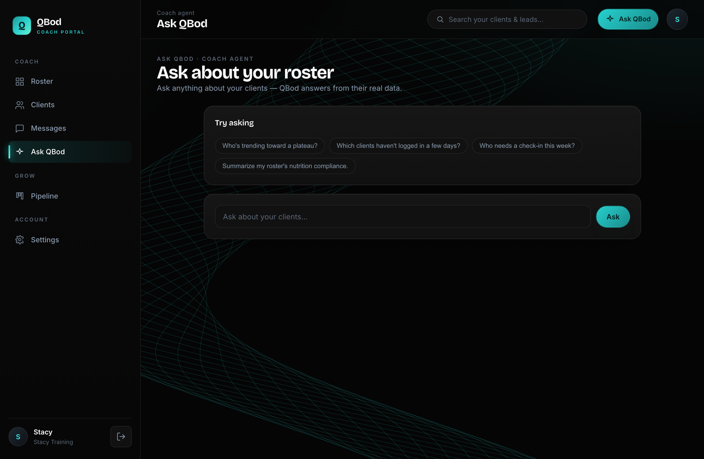 Ask QBod about your roster, AI answers questions across all your clients