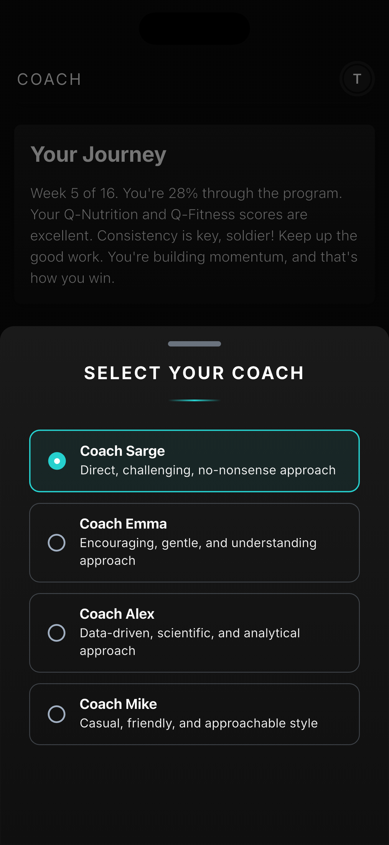 Coach Selection