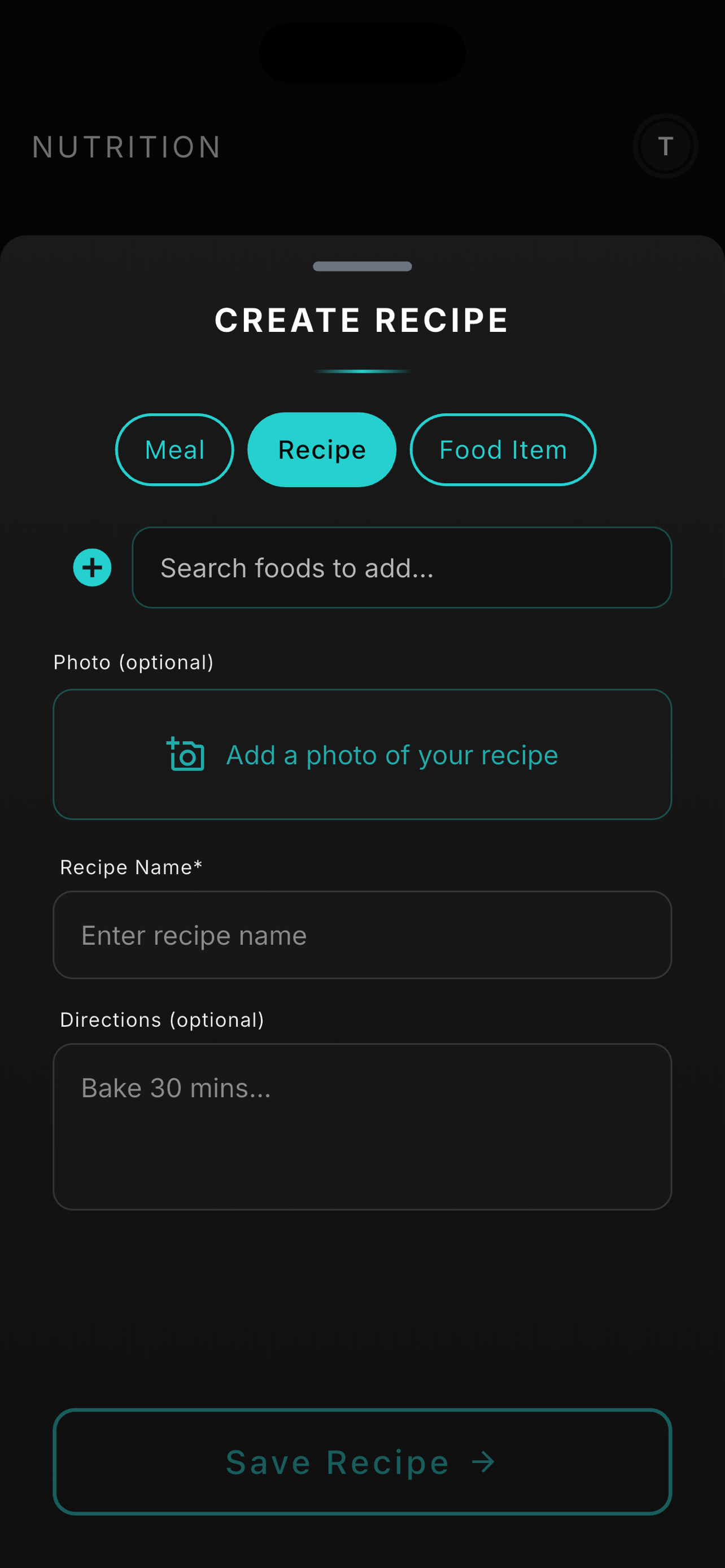 Recipe Builder
